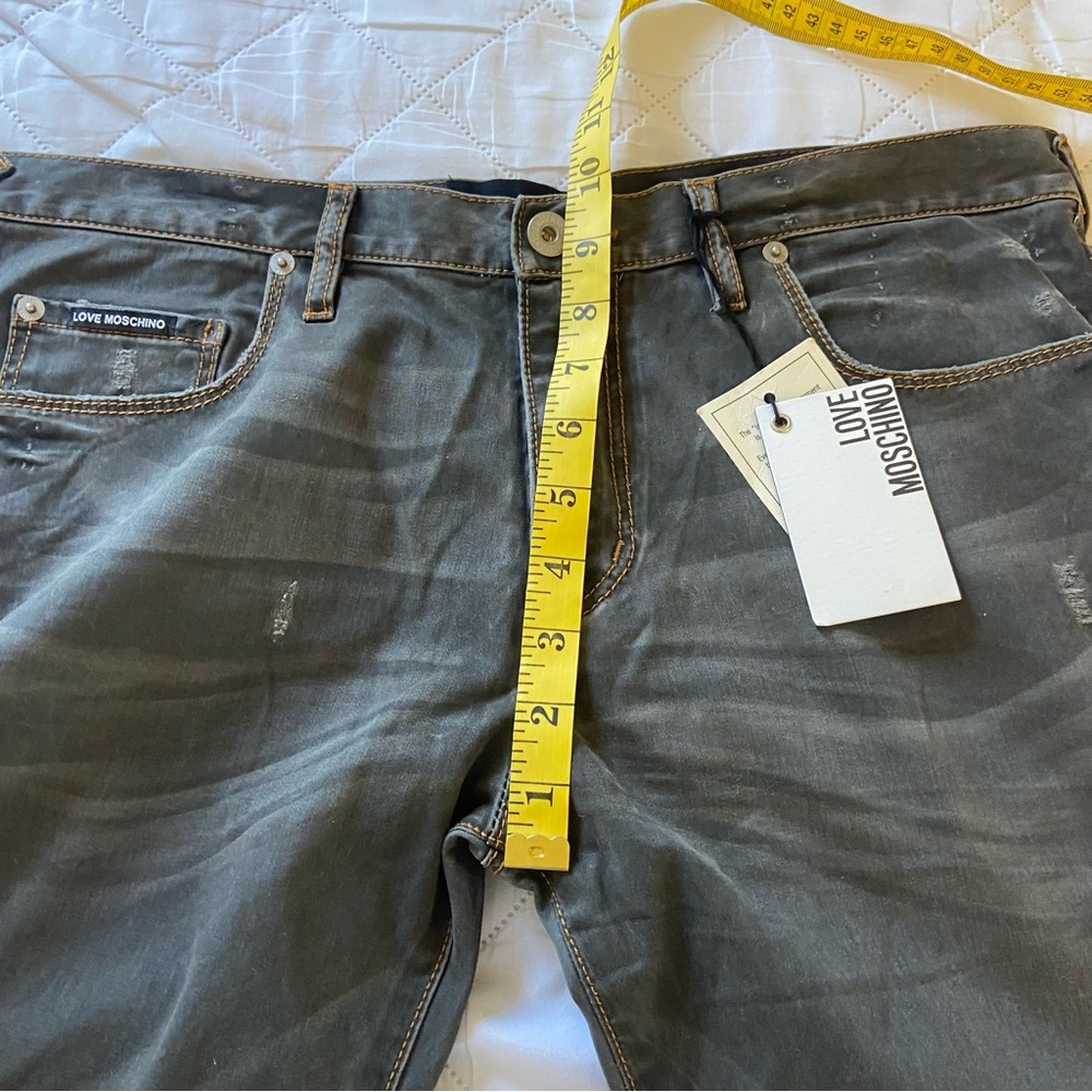 NWT Love Moschino Black/Dark Gray Slim Jeans Size 34 - Picture 4 of 9